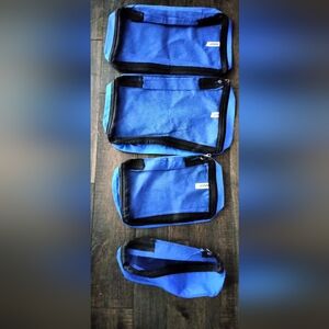 Blue Garment Storage Bag with Mesh Window